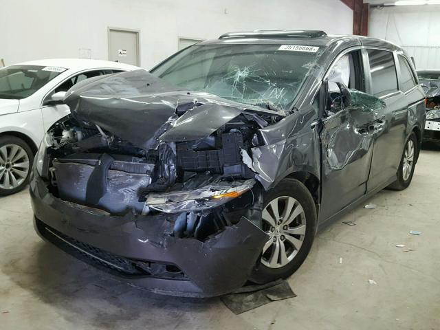 5FNRL5H67EB001305 - 2014 HONDA ODYSSEY EX GRAY photo 2