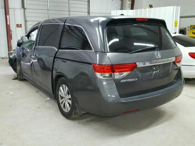 5FNRL5H67EB001305 - 2014 HONDA ODYSSEY EX GRAY photo 3