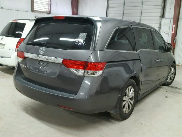 5FNRL5H67EB001305 - 2014 HONDA ODYSSEY EX GRAY photo 4