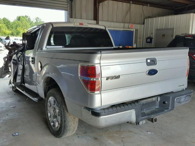 1FTFW1CF7BFA32779 - 2011 FORD F150 SUPER SILVER photo 3