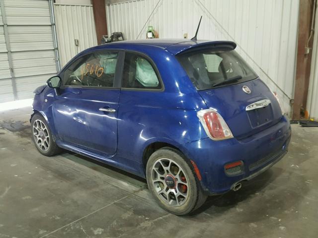 3C3CFFBR8CT311780 - 2012 FIAT 500 SPORT BLUE photo 3