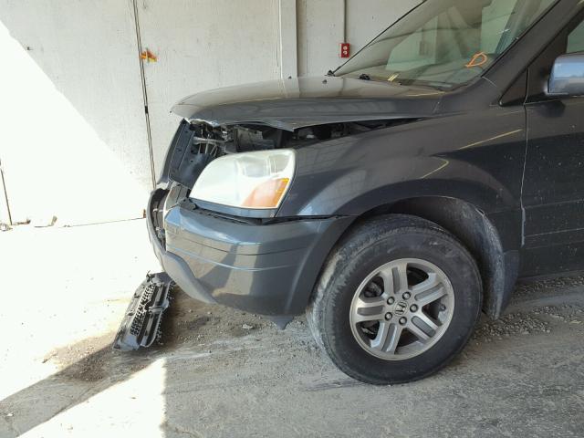 5FNYF18485B006992 - 2005 HONDA PILOT EX GRAY photo 9