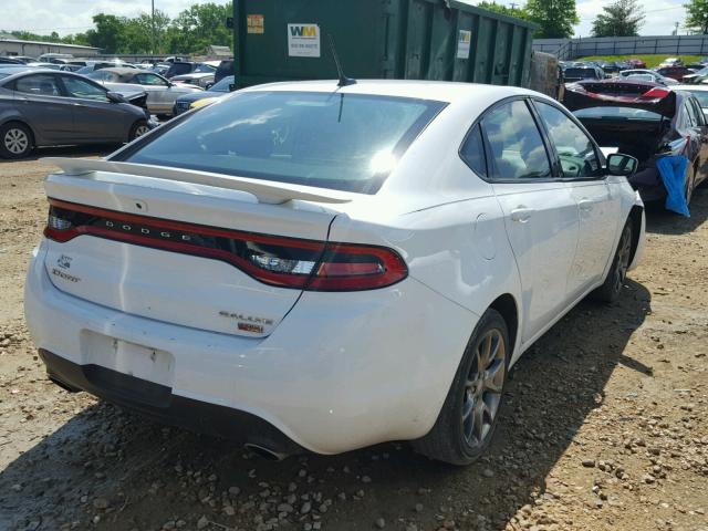 1C3CDFBH2DD329289 - 2013 DODGE DART SXT WHITE photo 4