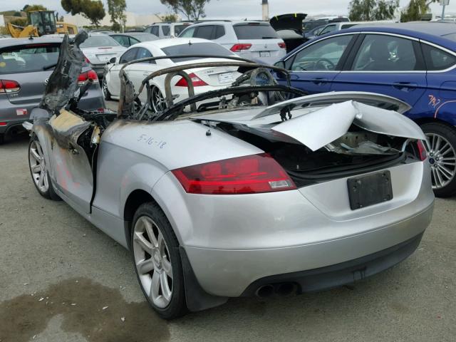 TRUMF38J881001746 - 2008 AUDI TT 2.0T SILVER photo 3