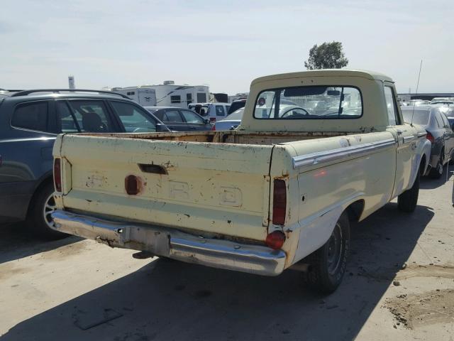 F10AK761677 - 1966 FORD F100 YELLOW photo 4