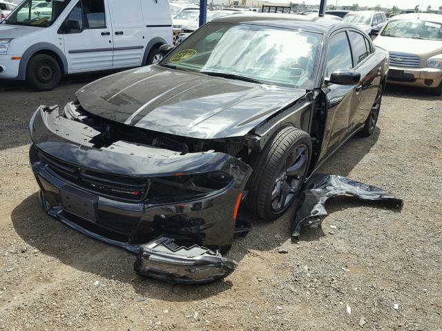 2C3CDXHG6HH630404 - 2017 DODGE CHARGER SX BLACK photo 2