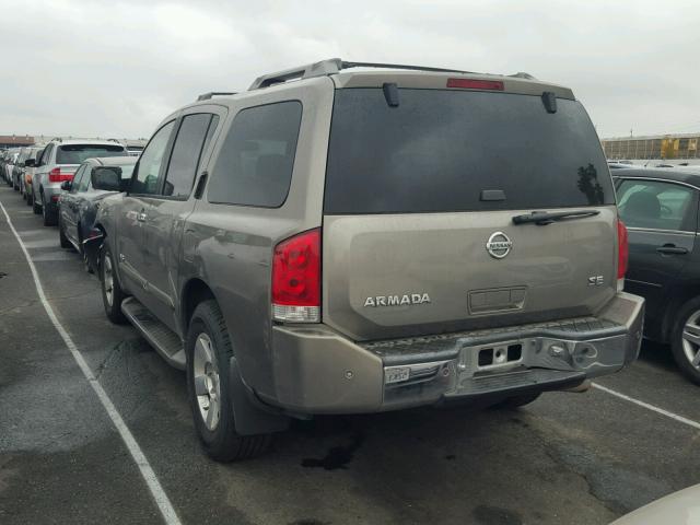 5N1AA08A76N700121 - 2006 NISSAN ARMADA SE GOLD photo 3