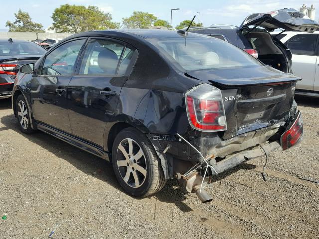 3N1AB6AP0CL654844 - 2012 NISSAN SENTRA 2.0 BLACK photo 3