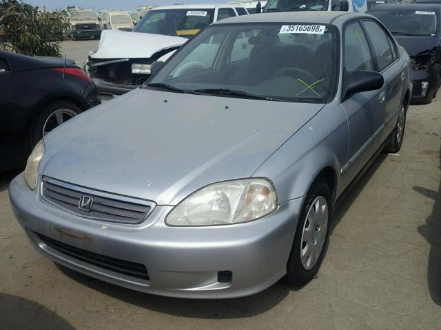 2HGEJ6617YH579258 - 2000 HONDA CIVIC BASE SILVER photo 2