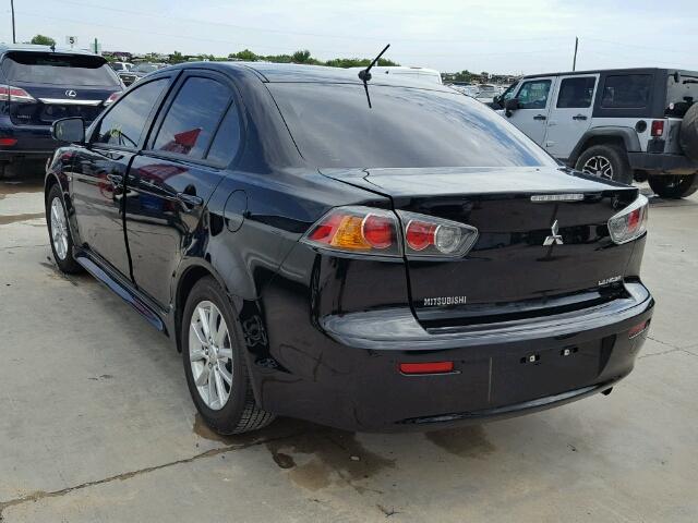 JA32U2FU6GU006714 - 2016 MITSUBISHI LANCER BLACK photo 3