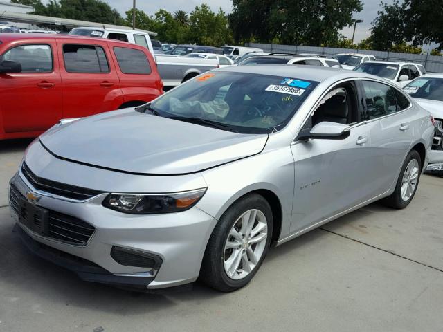 1G1ZE5ST0GF339905 - 2016 CHEVROLET MALIBU LT SILVER photo 2