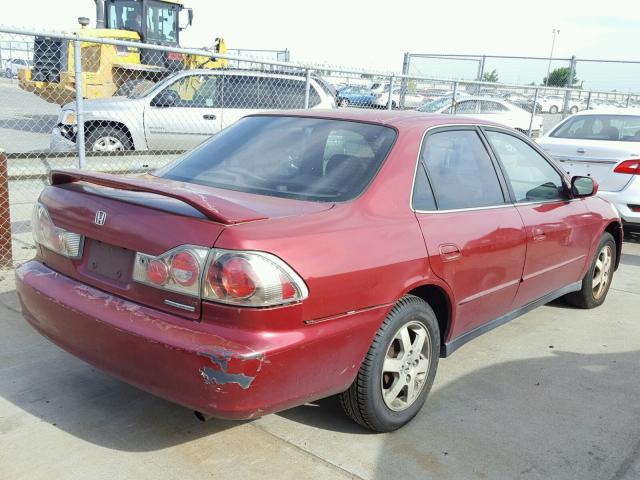 JHMCG6693YC020057 - 2000 HONDA ACCORD SE RED photo 4