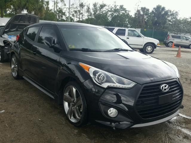 KMHTC6AE9EU203515 - 2014 HYUNDAI VELOSTER T BLACK photo 1