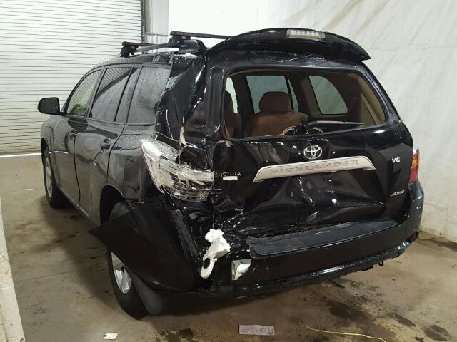 JTEES41A692122440 - 2009 TOYOTA HIGHLANDER BLACK photo 3