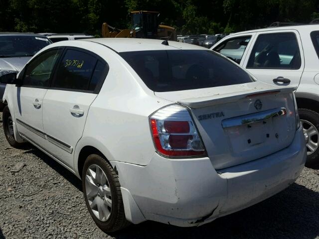 3N1AB6AP6CL704369 - 2012 NISSAN SENTRA 2.0 WHITE photo 3