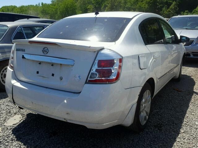 3N1AB6AP6CL704369 - 2012 NISSAN SENTRA 2.0 WHITE photo 4