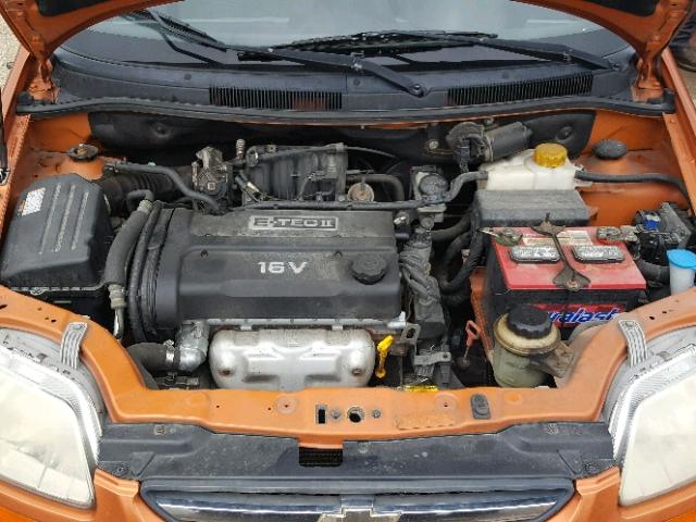 KL1TG62605B485238 - 2005 CHEVROLET AVEO LT ORANGE photo 7