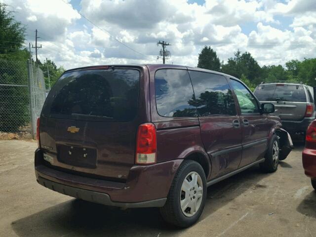 1GNDU23147D170068 - 2007 CHEVROLET UPLANDER L RED photo 4