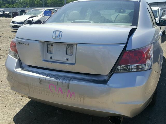 1HGCP26898A152609 - 2008 HONDA ACCORD EXL SILVER photo 9