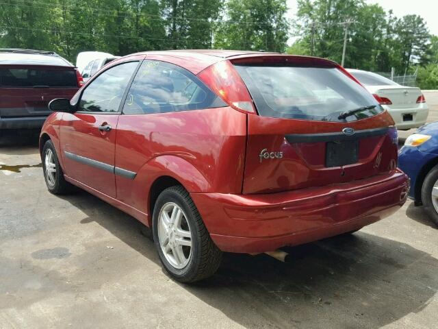 3FAFP31393R141899 - 2003 FORD FOCUS ZX3 RED photo 3