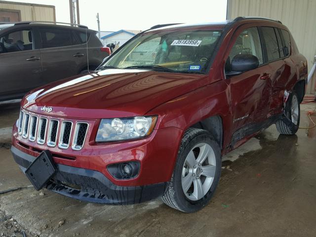 1C4NJCBBXHD102820 - 2017 JEEP COMPASS SP RED photo 2