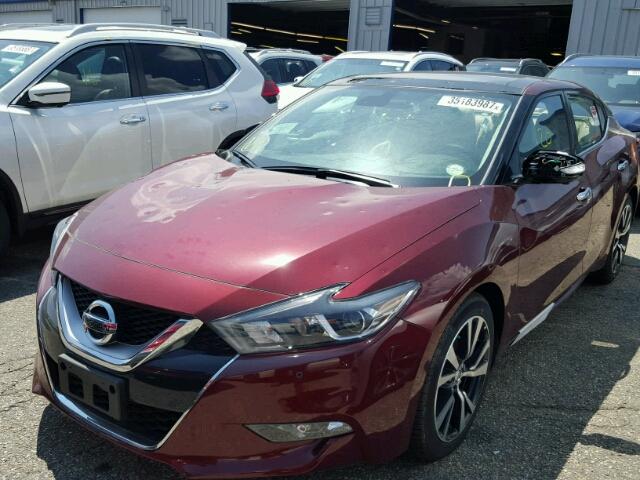 1N4AA6AP3HC407956 - 2017 NISSAN MAXIMA RED photo 2