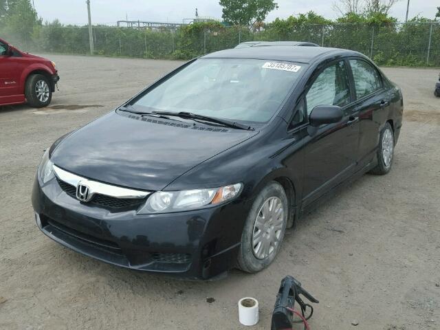 2HGFA1E25AH043545 - 2010 HONDA CIVIC DX BLACK photo 2