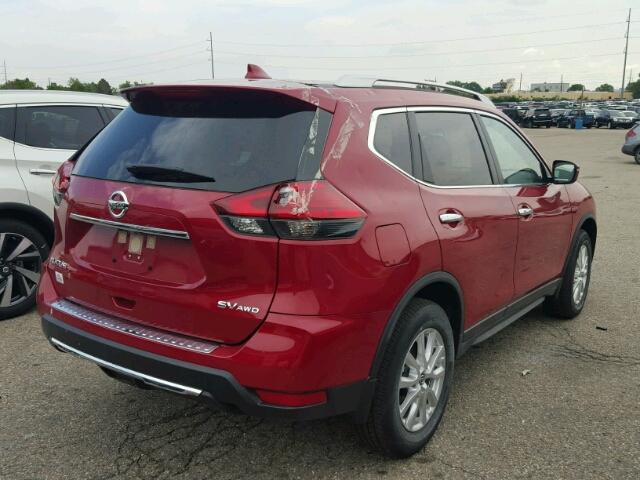 JN8AT2MVXHW260089 - 2017 NISSAN ROGUE RED photo 4