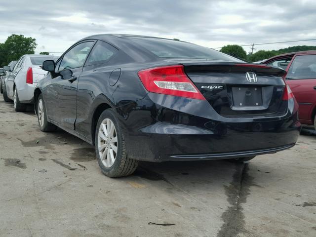 2HGFG3B17CH541268 - 2012 HONDA CIVIC EXL შავი ფოტო 3