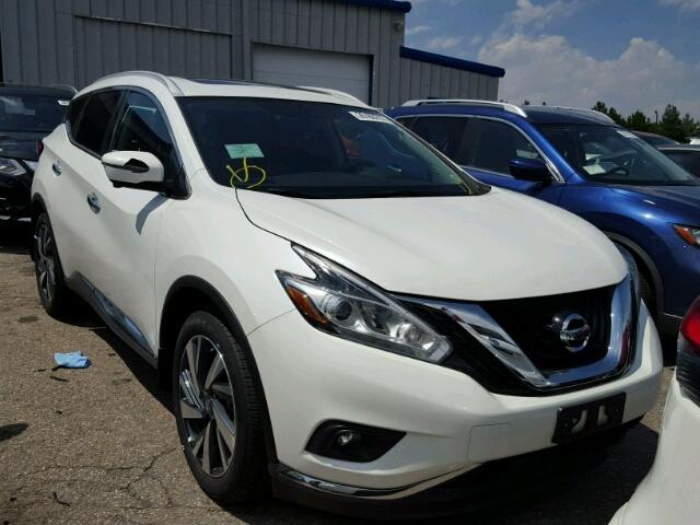 5N1AZ2MH5HN145860 - 2017 NISSAN MURANO WHITE photo 1