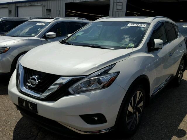 5N1AZ2MH5HN145860 - 2017 NISSAN MURANO WHITE photo 2