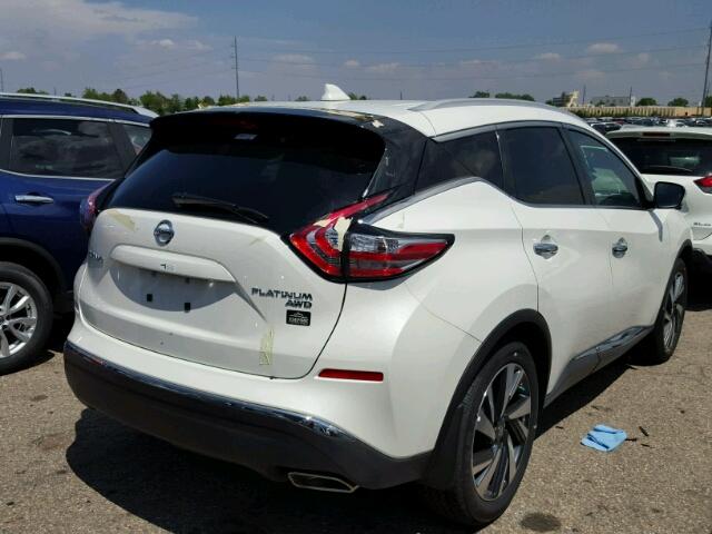 5N1AZ2MH5HN145860 - 2017 NISSAN MURANO WHITE photo 4