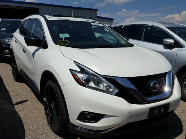 5N1AZ2MH1HN146455 - 2017 NISSAN MURANO WHITE photo 1