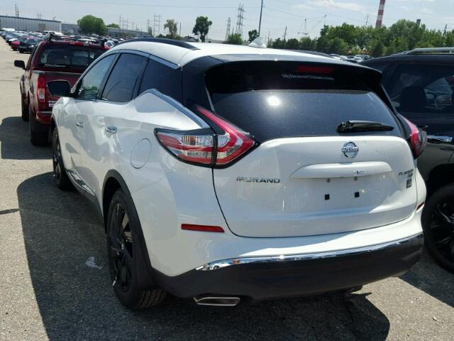 5N1AZ2MH1HN146455 - 2017 NISSAN MURANO WHITE photo 3