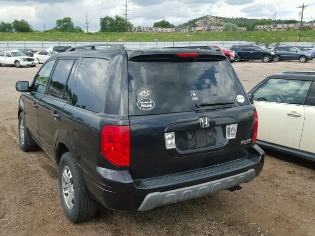 2HKYF18653H551564 - 2003 HONDA PILOT EXL CHARCOAL photo 3