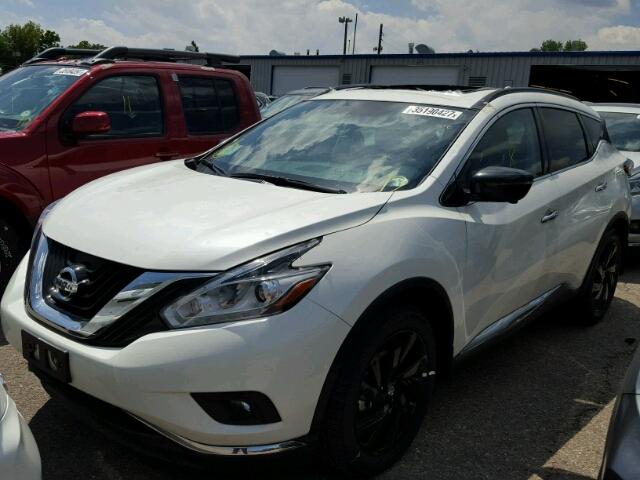 5N1AZ2MH8HN154181 - 2017 NISSAN MURANO WHITE photo 2