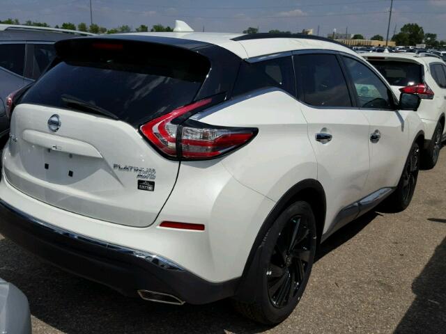 5N1AZ2MH8HN154181 - 2017 NISSAN MURANO WHITE photo 4