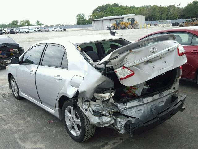 2T1BU4EE3DC981459 - 2013 TOYOTA COROLLA/S/ SILVER photo 3