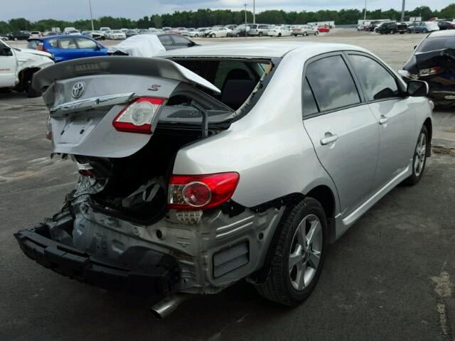 2T1BU4EE3DC981459 - 2013 TOYOTA COROLLA/S/ SILVER photo 4