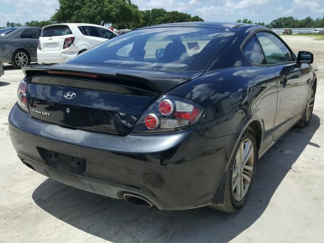 KMHHM66D58U294905 - 2008 HYUNDAI TIBURON GS BLACK photo 4