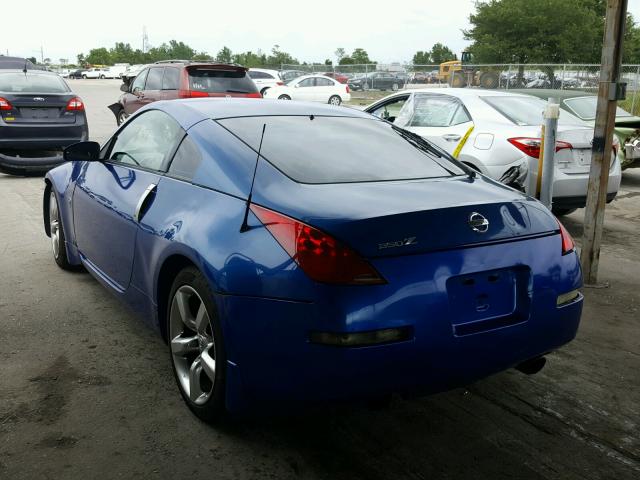 JN1AZ34E26M354124 - 2006 NISSAN 350Z COUPE BLUE photo 3