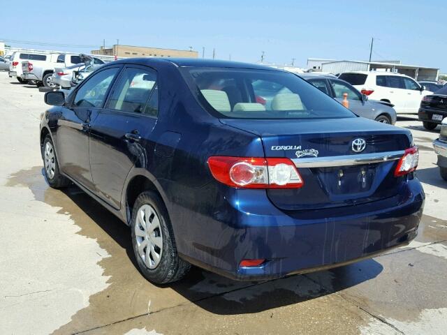 5YFBU4EE0CP038802 - 2012 TOYOTA COROLLA BA BLUE photo 3