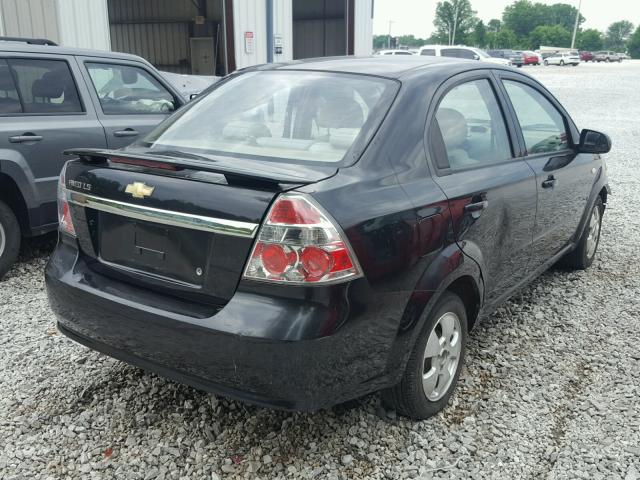 KL1TD56677B076461 - 2007 CHEVROLET AVEO BASE Noir photo 4