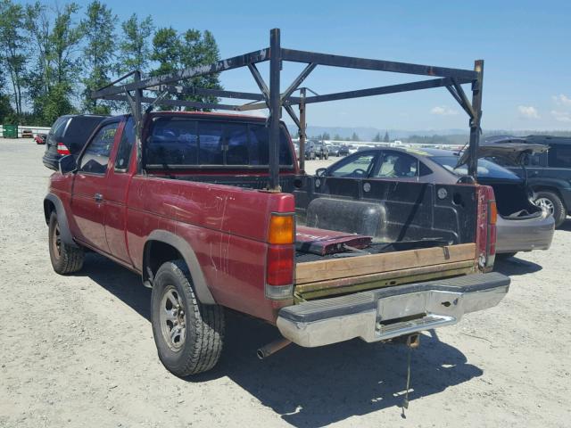 1N6HD16Y3PC404975 - 1993 NISSAN TRUCK KING RED photo 3