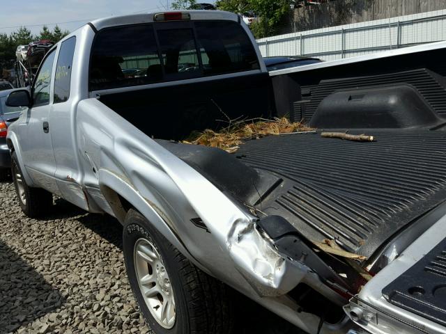 1D7HG42N23S144954 - 2003 DODGE DAKOTA SLT GRAY photo 9