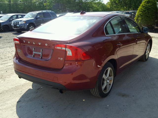 YV1622FS7C2027546 - 2012 VOLVO S60 T5 MAROON photo 4