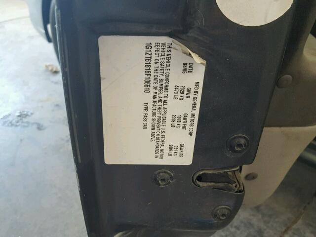 1G1ZT61816F106610 - 2006 CHEVROLET MALIBU MAX ნაცრისფერი ფოტო 10