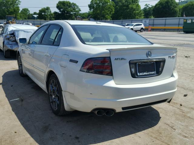 19UUA76567A033570 - 2007 ACURA TL TYPE S WHITE photo 3