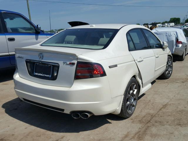 19UUA76567A033570 - 2007 ACURA TL TYPE S WHITE photo 4