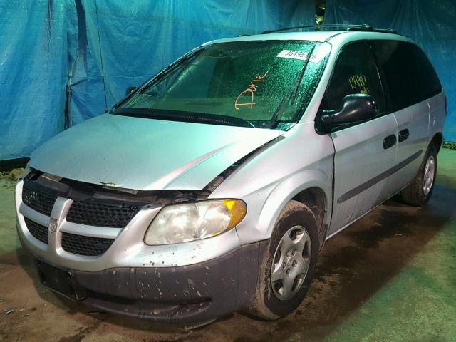 1B4GP25R62B645804 - 2002 DODGE CARAVAN SE SILVER photo 2